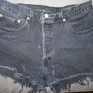 Levis Women's Black Denim Shorts